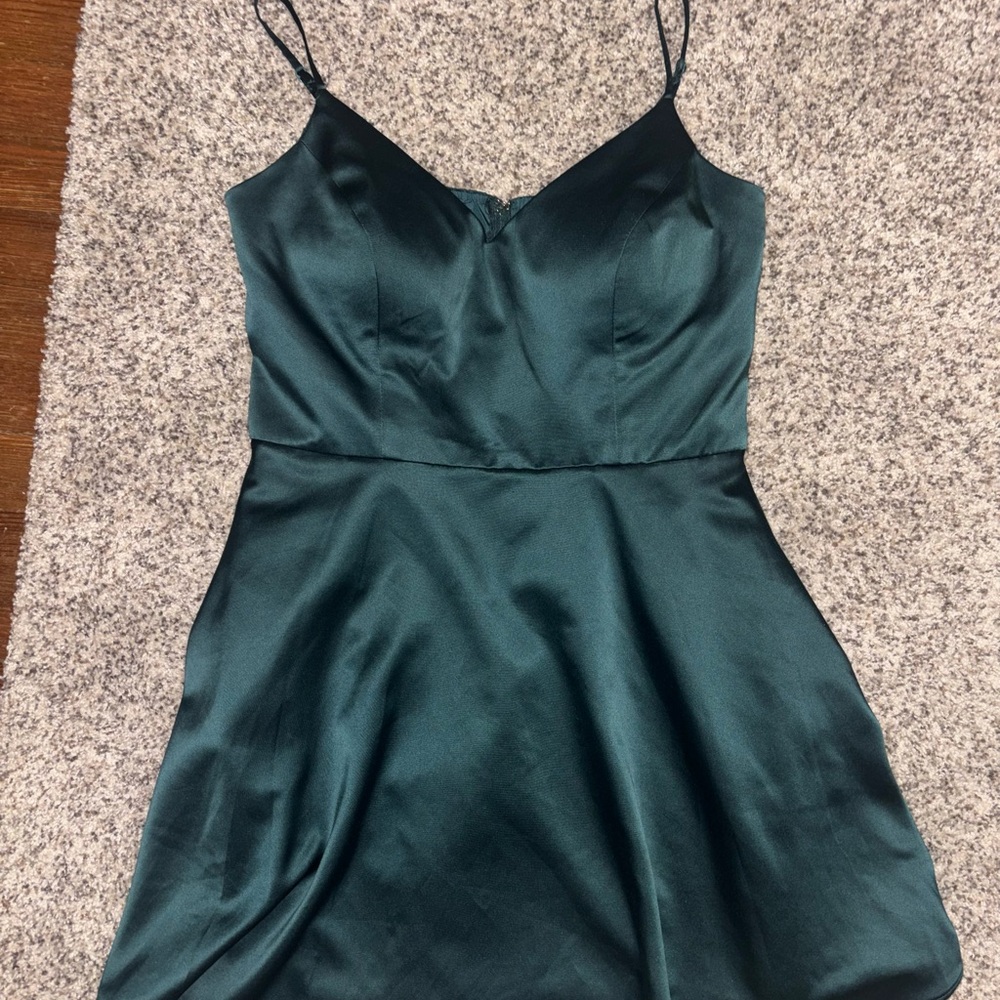 Windsor Teal Satin Dress